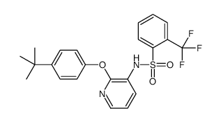 N-[2-(4-tert-butylphenoxy)pyridin-3-yl]-2-(trifluoromethyl)benzenesulfonamide结构式