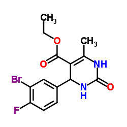 ethyl 4-(3-bromo-4-fluorophenyl)-6-methyl-2-oxo-1,2,3,4-tetrahydropyrimidine-5-carboxylate Structure