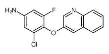 3-chloro-5-fluoro-4-(quinolin-3-yloxy)phenylamine Structure