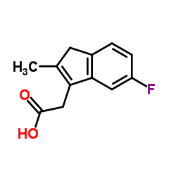 (5-Fluoro-2-methyl-1H-inden-3-yl)acetic acid structure