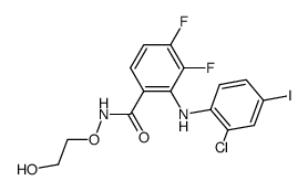 2-(2-Chloro-4-iodo-phenylamino)-3,4-difluoro-N-(2-hydroxy-ethoxy)-benzamide Structure