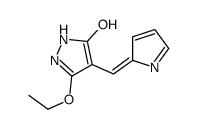 3H-Pyrazol-3-one,5-ethoxy-2,4-dihydro-4-(1H-pyrrol-2-ylmethylene)-(9CI)结构式