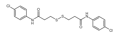 N,N'-bis-(4-chloro-phenyl)-3,3'-disulfanediyl-bis-propionamide结构式