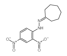 Cycloheptanone (2,4-dinitrophenyl)hydrazone structure