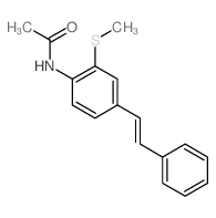 Acetamide,N-[2-(methylthio)-4-(2-phenylethenyl)phenyl]- Structure