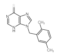 9-[(2,5-dimethylphenyl)methyl]-3H-purine-6-thione结构式