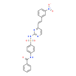 N-[4-({[4-(2-{3-nitrophenyl}vinyl)-2-pyrimidinyl]amino}sulfonyl)phenyl]benzamide结构式