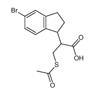 3-(Acetylthio)-2-(5-bromo-2,3-dihydro-1H-inden-1-yl)propanoic Acid结构式