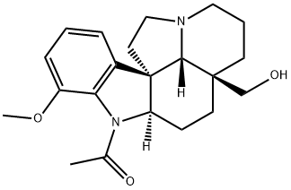 1-Acetyl-17-methoxy-21-noraspidospermidin-20-ol结构式