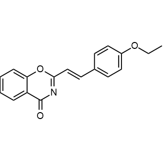 (E)-2-(4-ethoxystyryl)-4H-benzo[e][1,3]oxazin-4-one structure