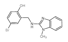 4-bromo-2-[[(1-methylbenzimidazol-2-yl)amino]methyl]phenol结构式