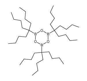 tris(tri-n-butyl carbinyl)boroxine Structure