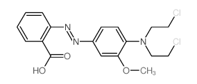 2-[4-[bis(2-chloroethyl)amino]-3-methoxy-phenyl]diazenylbenzoic acid结构式