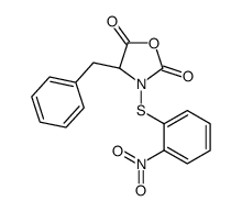 (4S)-4-benzyl-3-(2-nitrophenyl)sulfanyl-1,3-oxazolidine-2,5-dione结构式