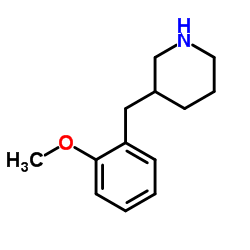 3-(2-甲氧基苄基)哌啶结构式