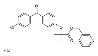 pyridin-3-ylmethyl 2-[4-(4-chlorobenzoyl)phenoxy]-2-methylpropanoate,hydrochloride Structure