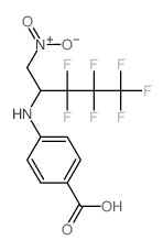 Benzoicacid, 4-[[2,2,3,3,4,4,4-heptafluoro-1-(nitromethyl)butyl]amino]- Structure