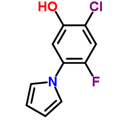 2-Chloro-4-fluoro-5-(1H-pyrrol-1-yl)phenol结构式