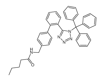 N-pentanoyl-N-[[2'-[N-(triphenylmethyl)tetrazol-5-yl]-1,1'-biphenyl-4-yl]methyl]amine结构式