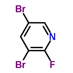 3,5-二溴-2-氟吡啶结构式