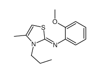 N-(2-methoxyphenyl)-4-methyl-3-propyl-1,3-thiazol-2-imine结构式