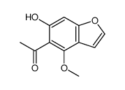 1-(6-hydroxy-4-methoxy-1-benzofuran-5-yl)ethanone Structure