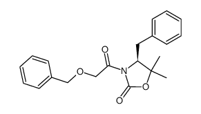 (S)-N-α-benzyloxyacetyl-4-benzyl-5,5-dimethyloxazolidin-2-one Structure