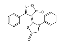 4-(5-oxo-3-phenyl-1,3-thiazolidin-2-ylidene)-3-phenyl-1,2-oxazol-5-one结构式