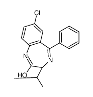 (3S)-7-chloro-5-phenyl-3-propan-2-yl-1,3-dihydro-1,4-benzodiazepin-2-one结构式