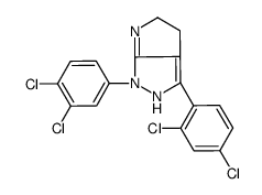 3-(2,4-dichlorophenyl)-1-(3,4-dichlorophenyl)-4,5-dihydro-2H-pyrrolo[2,3-c]pyrazole Structure