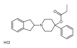 [1-(2,3-dihydro-1H-inden-2-yl)-4-phenylpiperidin-4-yl] propanoate,hydrochloride Structure