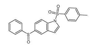 5-(phenylsulfinyl)-1-tosyl-1H-indole结构式