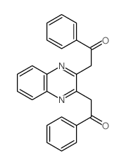 2-(3-phenacylquinoxalin-2-yl)-1-phenyl-ethanone structure