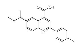 6-butan-2-yl-2-(3,4-dimethylphenyl)quinoline-4-carboxylic acid Structure