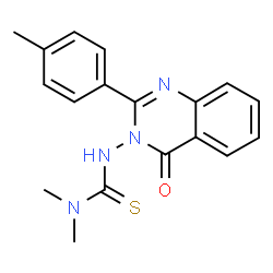 1,1-dimethyl-3-[2-(4-methylphenyl)-4-oxoquinazolin-3(4H)-yl]thiourea结构式
