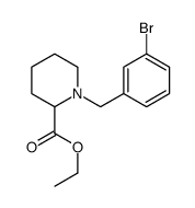 ethyl 1-[(3-bromophenyl)methyl]piperidine-2-carboxylate结构式