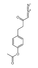 4-(4-acetyloxyphenyl)-1-diazoniobut-1-en-2-olate Structure