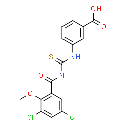 3-[[[(3,5-DICHLORO-2-METHOXYBENZOYL)AMINO]THIOXOMETHYL]AMINO]-BENZOIC ACID picture