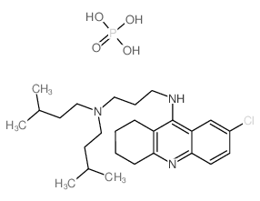 N-(7-chloro-1,2,3,4-tetrahydroacridin-9-yl)-N',N'-bis(3-methylbutyl)propane-1,3-diamine,phosphoric acid结构式