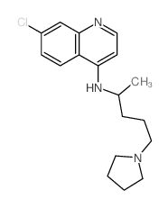 7-chloro-N-(5-pyrrolidin-1-ylpentan-2-yl)quinolin-4-amine Structure