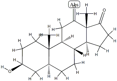 3β-Hydroxy-5α-androstane-12,17-dione Structure
