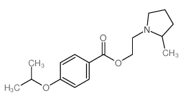 Benzoic acid,4-(1-methylethoxy)-, 2-(2-methyl-1-pyrrolidinyl)ethyl ester structure