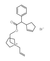 Pyrrolidinium,1-[2-[[2-(2-cyclopenten-1-yl)-2-phenylacetyl]oxy]ethyl]-1-(2-propen-1-yl)-,bromide (1:1) structure