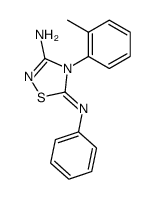 (3-amino-4-o-tolyl-4H-[1,2,4]thiadiazol-5-ylidene)-phenyl-amine Structure