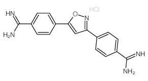 4-[3-(4-carbamimidoylphenyl)-1,2-oxazol-5-yl]benzenecarboximidamide,hydrochloride结构式