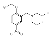 2-chloro-N-(2-chloroethyl)-N-[(2-ethoxy-5-nitro-phenyl)methyl]ethanamine结构式