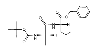 N-(tert-butoxycarbonyl)-L-alanyl-L-leucine benzyl ester结构式