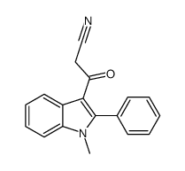 3-(1-甲基-2-苯基-1H-吲哚-3-基)-3-氧代丙腈结构式