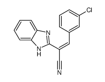 (E)-2-(1H-benzimidazol-2-yl)-3-(3-chlorophenyl)prop-2-enenitrile Structure