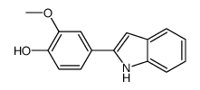4-(1H-indol-2-yl)-2-methoxyphenol结构式
